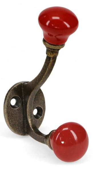 Czerwony metalowy wieszak ścienny 3 cm – Rex London