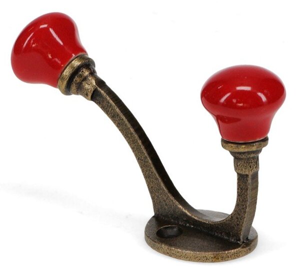 Czerwony metalowy wieszak ścienny 3 cm – Rex London
