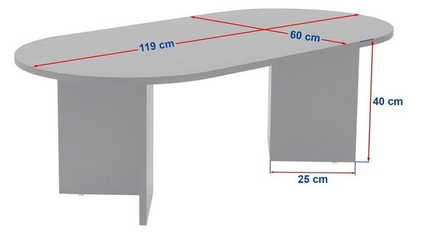 Beżowy stolik z półmatowym wykończeniem 60x119 cm Sable – Kalune Design
