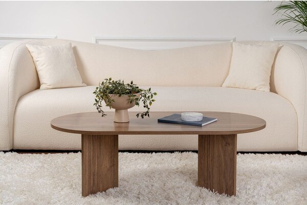 Ciemnobrązowy stolik w dekorze orzecha 60x119 cm Sable – Kalune Design