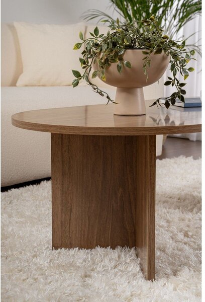 Ciemnobrązowy stolik w dekorze orzecha 60x119 cm Sable – Kalune Design