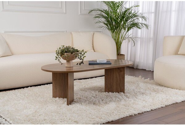 Ciemnobrązowy stolik w dekorze orzecha 60x119 cm Sable – Kalune Design