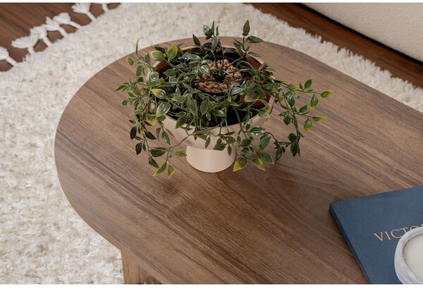 Ciemnobrązowy stolik w dekorze orzecha 60x119 cm Sable – Kalune Design