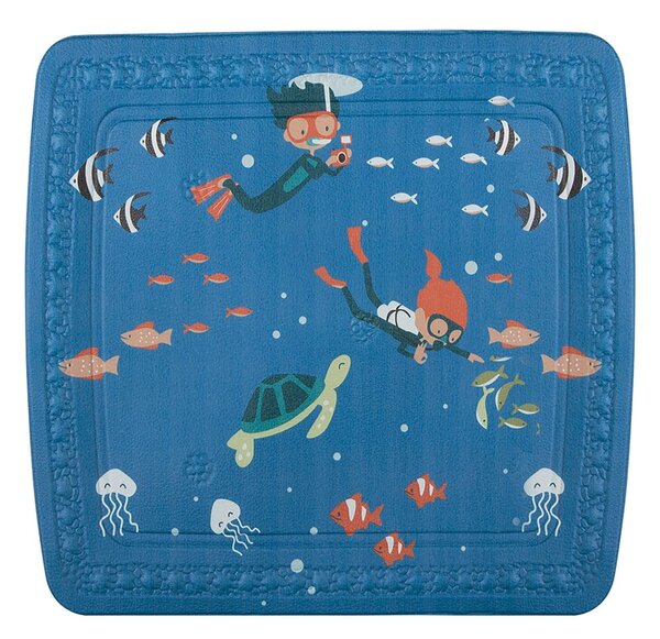 Dziecięca mata antypoślizgowa pod prysznic 55x55 cm Scuba Diver – Spirella