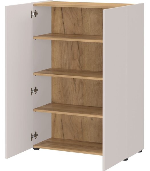 Kremowa szafka w dekorze dębu 74x105x33 cm Alviano – Germania