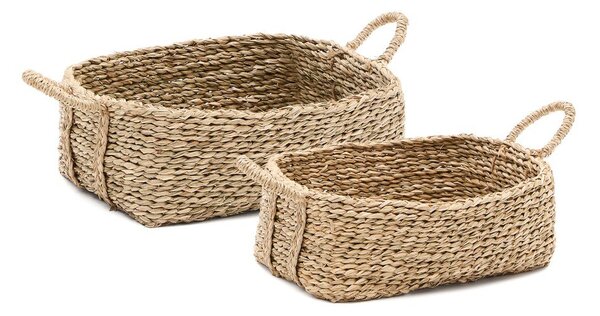 Koszyki z hiacyntu wodnego zestaw 2 szt. 34x24x19 cm Milly – Kave Home