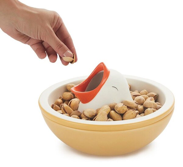 Żółto-biała ceramiczna miska do serwowania 250 ml Hungry Bird – Balvi