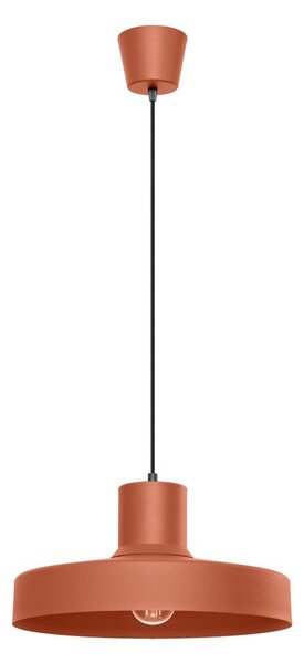 Pomarańczowa lampa wisząca z metalowym kloszem Vito – Sollux