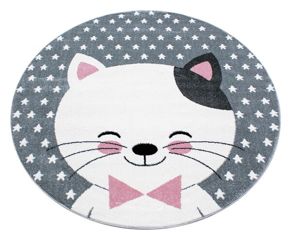 Różowo-szary dywan dziecięcy ø 120 cm Kids – Ayyildiz Carpets