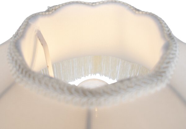 Lampa podłogowa szara z beżowym abażurem i białym wnętrzem 45cm - Classico