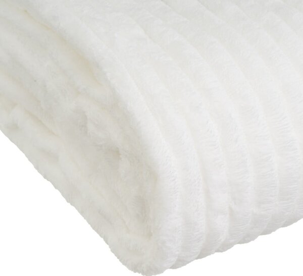 Biały koc z mikropluszu 130x160 cm Fur Velvet – Casa Selección