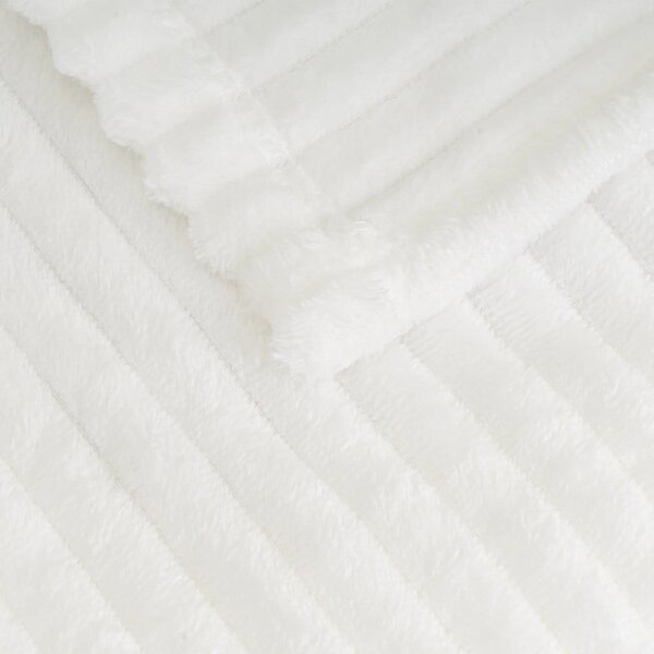 Biały koc z mikropluszu 130x160 cm Fur Velvet – Casa Selección