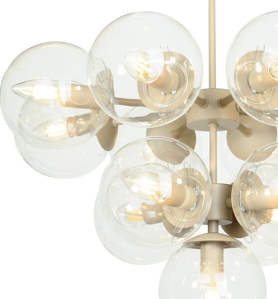 Lampa sufitowa Zumba Domiluce, możliwość ściemniania, kremowy / amber, salon / jadalnia, metal, nowoczesny