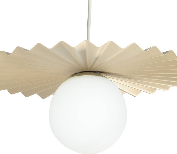 Lampa wisząca Fiore Domiluce, możliwość ściemniania, kremowy / amber, kuchnia, metal, nowoczesny