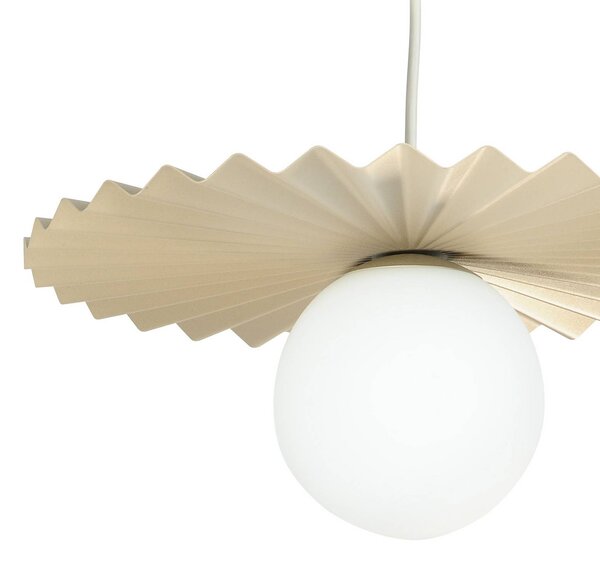 Lampa wisząca Fiore Domiluce, możliwość ściemniania, kremowy / amber, kuchnia, metal, nowoczesny