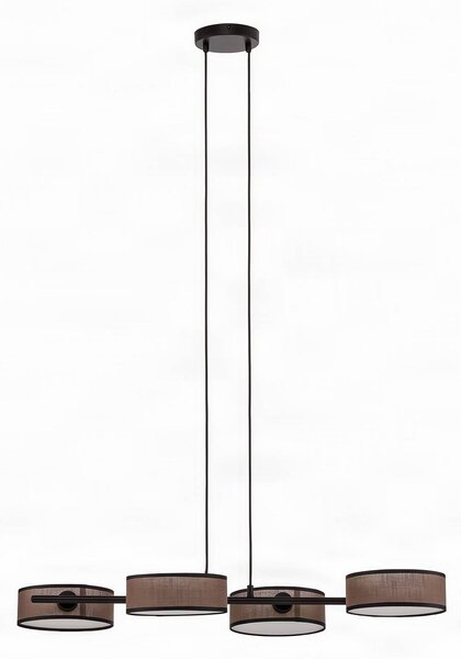 Lampa wisząca Drumz 4 EMIBIG LIGHTING, możliwość ściemniania, brązowy / rdzawy, salon / jadalnia, metal, nowoczesny