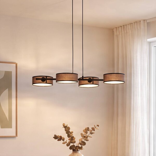 Lampa wisząca Drumz 4 EMIBIG LIGHTING, możliwość ściemniania, brązowy / rdzawy, salon / jadalnia, metal, nowoczesny