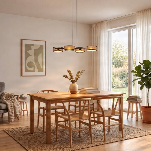 Lampa wisząca Drumz 4 EMIBIG LIGHTING, możliwość ściemniania, brązowy / rdzawy, salon / jadalnia, metal, nowoczesny