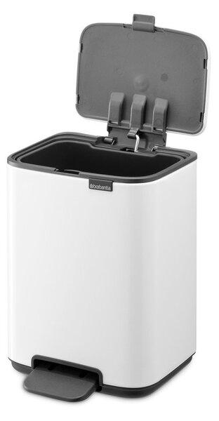 Biały stalowy kosz na śmieci z pedałem 4 l Bo – Brabantia
