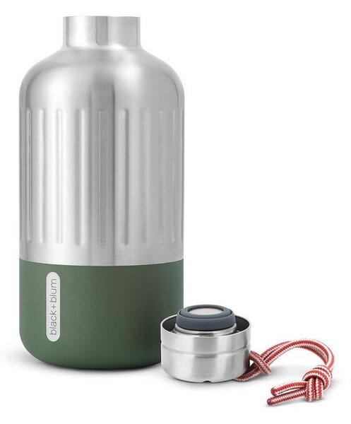 Butelka termiczna ze stali nierdzewnej w kolorze srebra 650 ml Explorer – Black + Blum