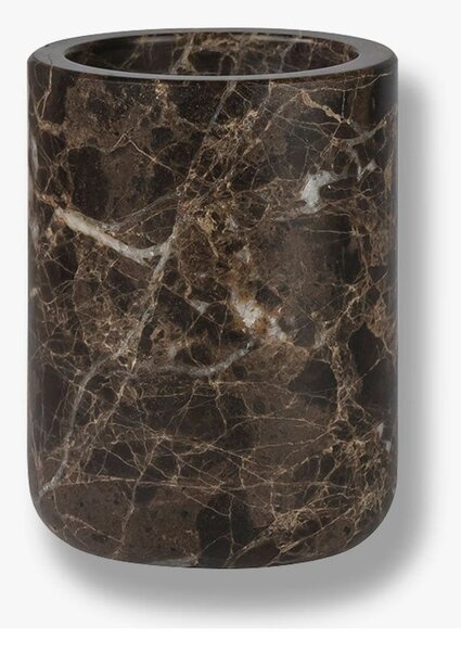 Brązowy marmurowy kubek na szczoteczki do zębów Marble – Mette Ditmer Denmark