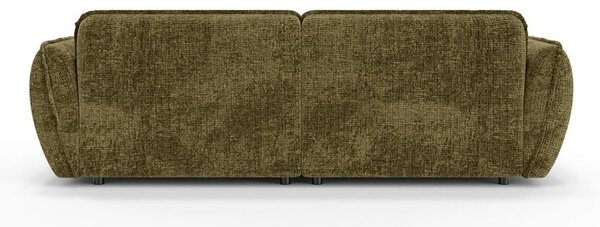 Zielona sofa z tkaniny szenilowej z szezlongiem 252 cm Nelia Big – Ropez