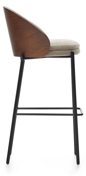 Brązowo-beżowy hoker (wysokość siedziska 77 cm) Eamy – Kave Home