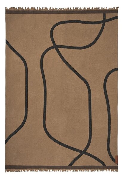 Jasnobrązowy koc 130x175 cm Shadow – Mette Ditmer Denmark