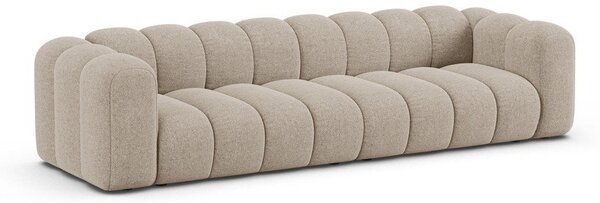 Beżowa sofa z tkaniny szenilowej 290 cm Lupine – Micadoni