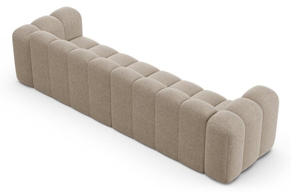 Beżowa sofa z tkaniny szenilowej 290 cm Lupine – Micadoni