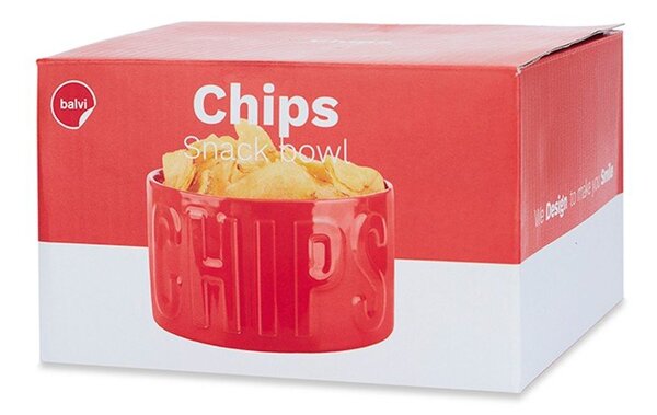 Czerwona ceramiczna miska do serwowania 1 l Chips – Balvi