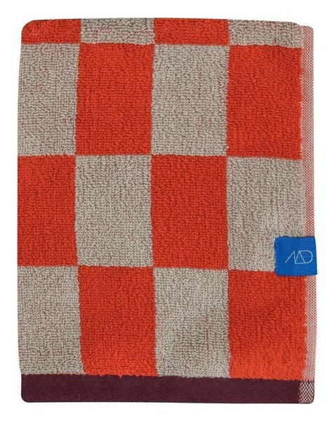 Pomarańczowo-beżowy ręcznik z bawełny organicznej frotte 50x90 cm Retro – Mette Ditmer Denmark