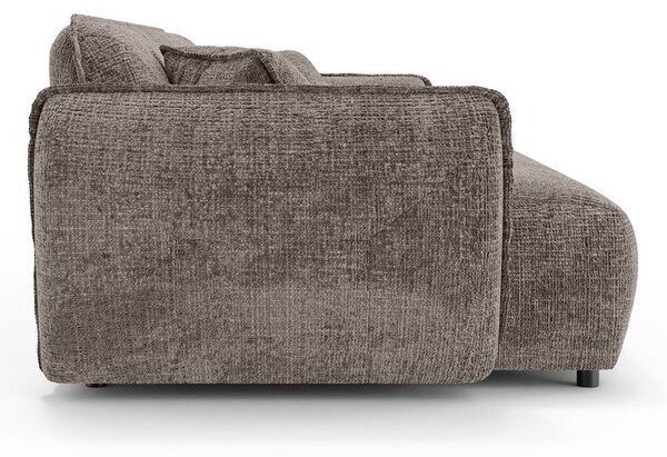 Szarobrązowa sofa z tkaniny szenilowej 250 cm Nelia Big – Ropez