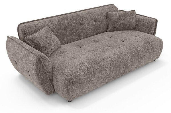 Szarobrązowa sofa z tkaniny szenilowej 250 cm Nelia Big – Ropez