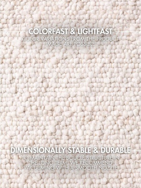 Dywan z materiału bouclé tkany ręcznie w kolorze kości słoniowej 160x230 cm Notting Hill Portobello – Ted Baker