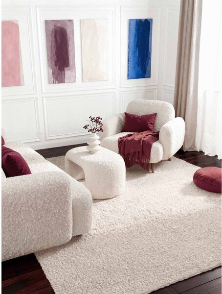 Dywan z materiału bouclé tkany ręcznie w kolorze kości słoniowej 160x230 cm Notting Hill Portobello – Ted Baker