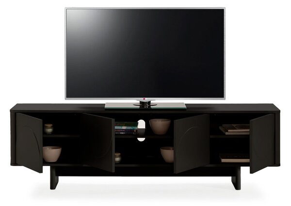 Czarna szafka pod TV 180x55x40 cm Solei – MOME
