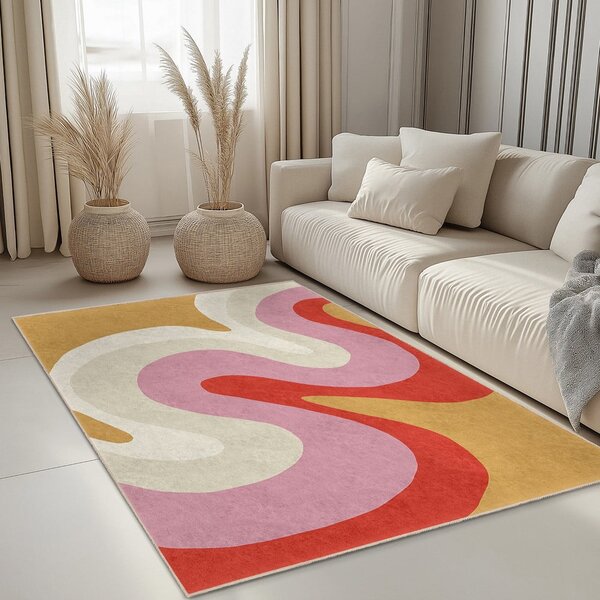 Żółto-różowy chodnik odpowiedni do prania 60x230 cm Raspberry Creamsicle – Mila Home