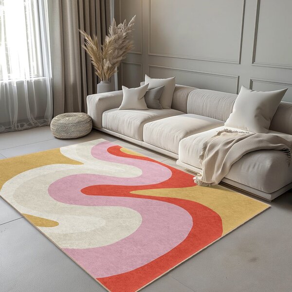Żółto-różowy chodnik odpowiedni do prania 60x230 cm Raspberry Creamsicle – Mila Home