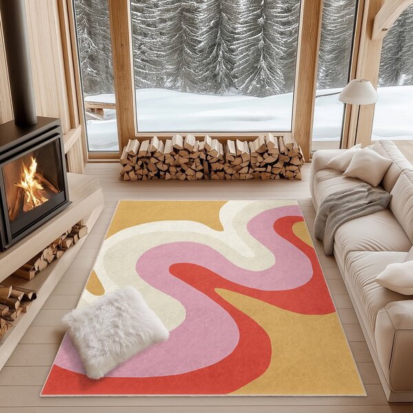 Żółto-różowy chodnik odpowiedni do prania 60x230 cm Raspberry Creamsicle – Mila Home