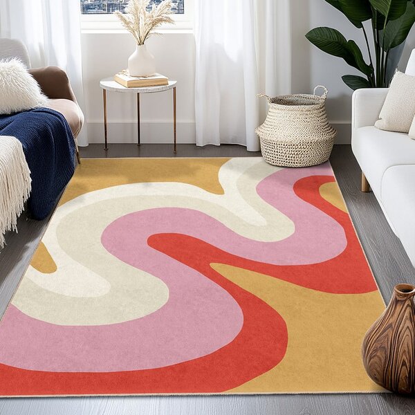 Żółto-różowy chodnik odpowiedni do prania 60x230 cm Raspberry Creamsicle – Mila Home