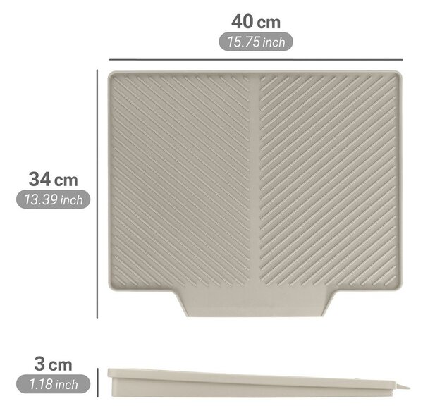 Beżowa plastikowa podkładka do naczyń 34x40 cm Nelia – Wenko