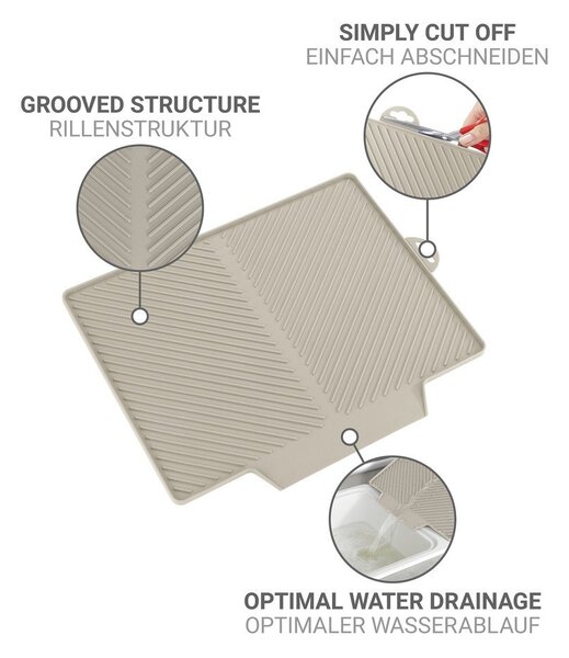 Beżowa plastikowa podkładka do naczyń 34x40 cm Nelia – Wenko