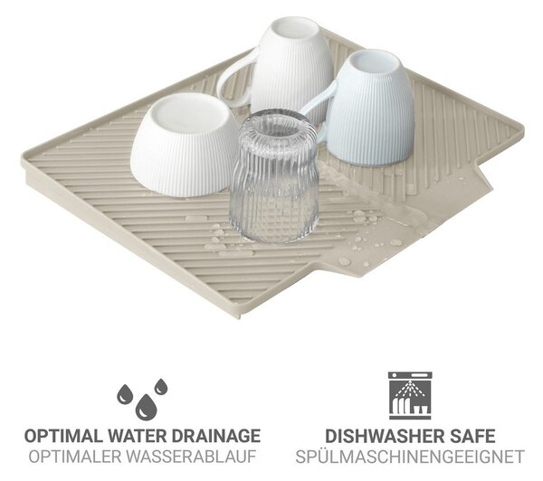 Beżowa plastikowa podkładka do naczyń 34x40 cm Nelia – Wenko