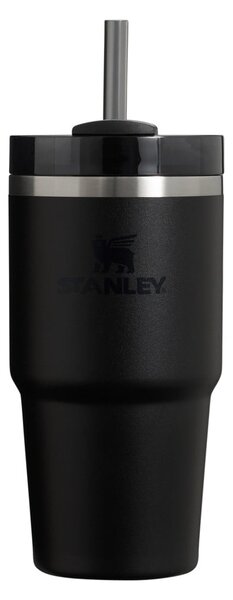 Czarny termos ze słomką ze stali nierdzewnej 600 ml Quencher H2.0 FlowState Tumbler Black – Stanley