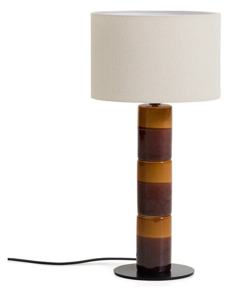 Lampa stołowa z tekstylnym kloszem (wysokość 61,5 cm) Mavran – Kave Home