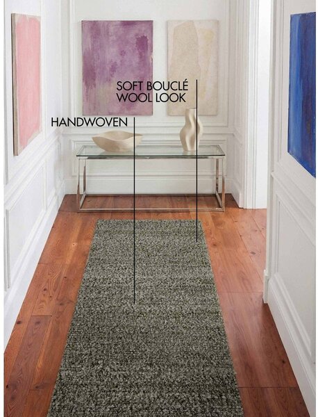 Zielony chodnik z materiału bouclé tkany ręcznie 80x200 cm Notting Hill Portobello – Ted Baker