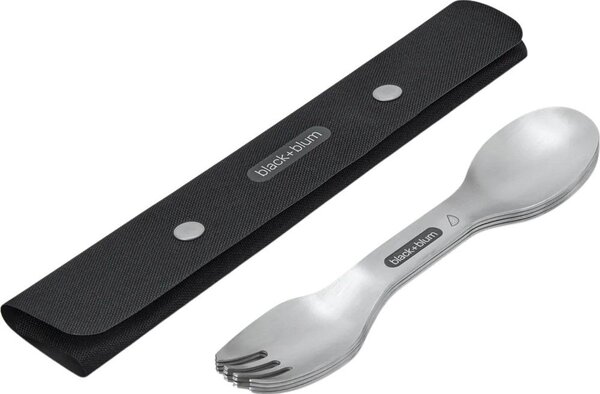 Widelce ze stali nierdzewnej w kolorze srebra zestaw 4 szt. Spork – Black + Blum