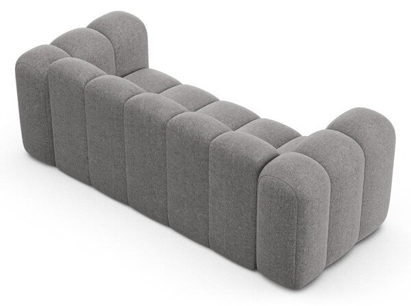 Szara sofa z tkaniny szenilowej 200 cm Lupine – Micadoni