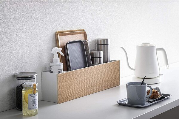 Biało-naturalny metalowy organizer na artykuły papiernicze Rin – YAMAZAKI